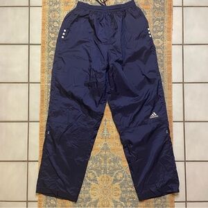Vintage Adidas Windbreaker Pants 035 Navy Blue/White Medium
